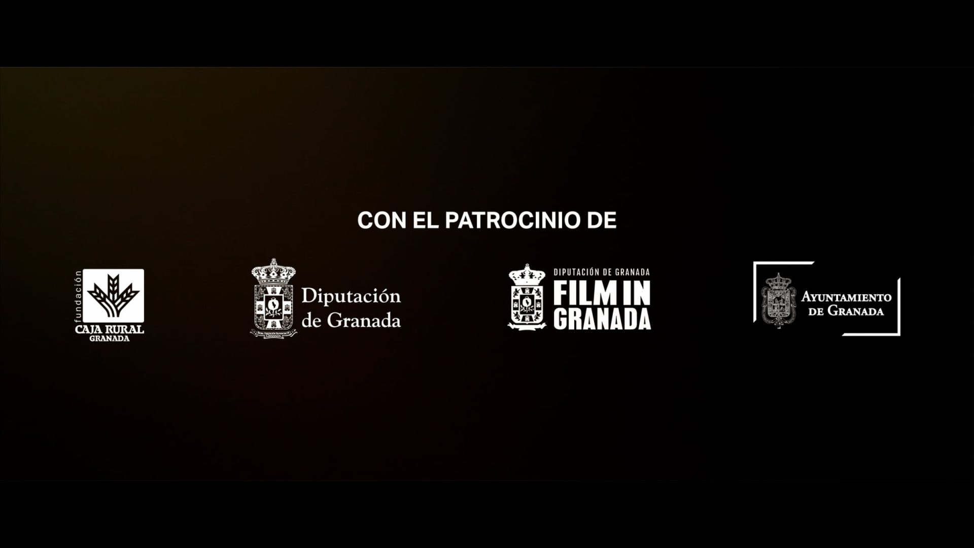 Logotipos de patrocinadores de Granada sobre fondo oscuro