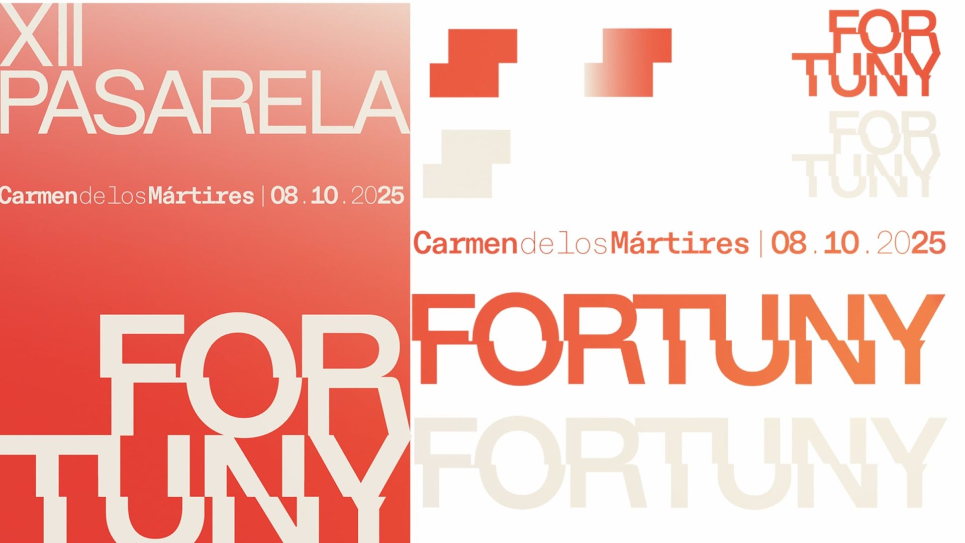 Cartel promocional de la XII Pasarela Fortuny en Carmen de los Mártires el 8 de octubre de 2025