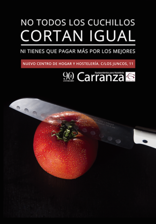 Fotografía publicitaria de cuchillos de cocina - Carranza equipamiento hostelería Granada